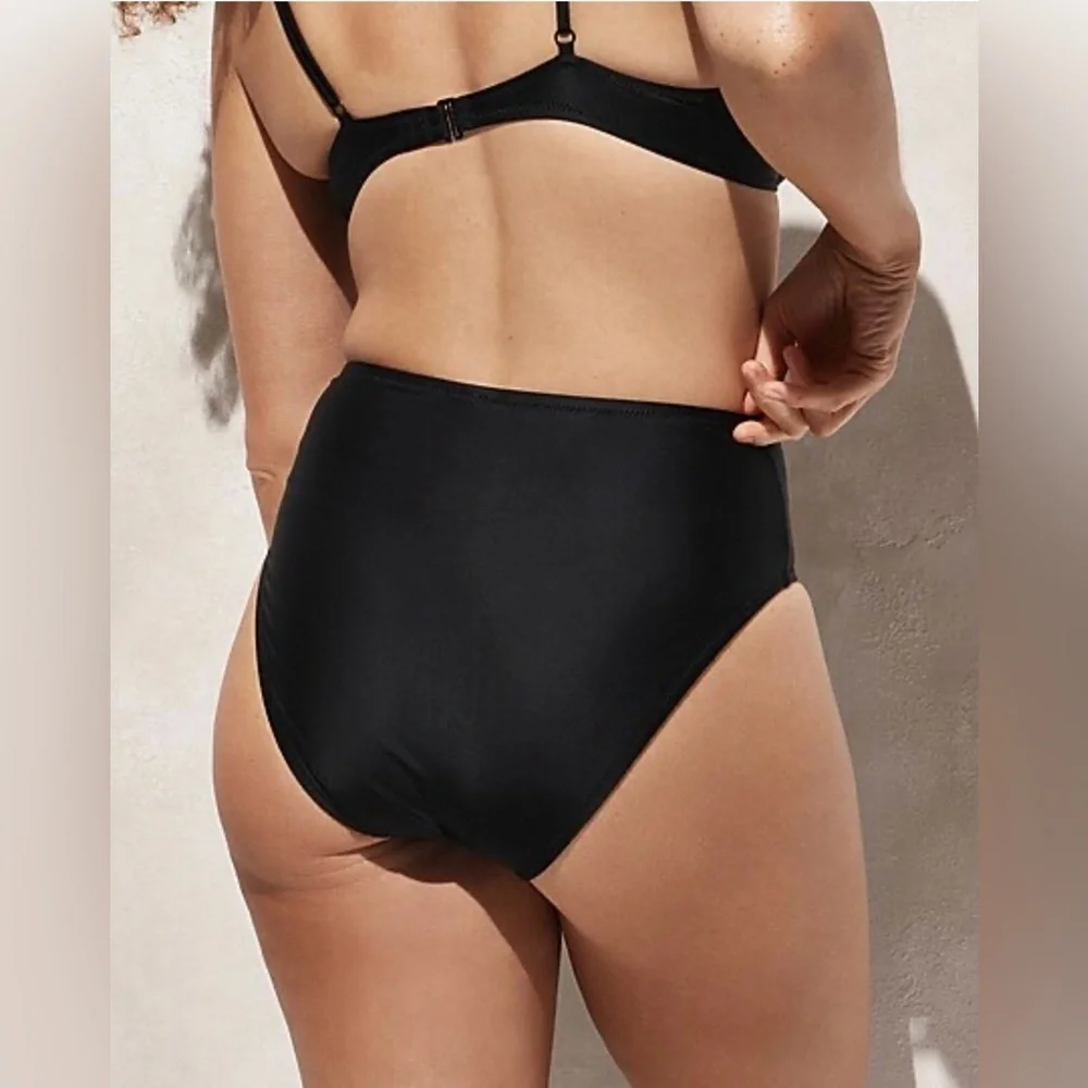 J. Crew Womens High-Rise Full-Coverage Bikini Bottom Radiant Fuchsia Size XS NWT
